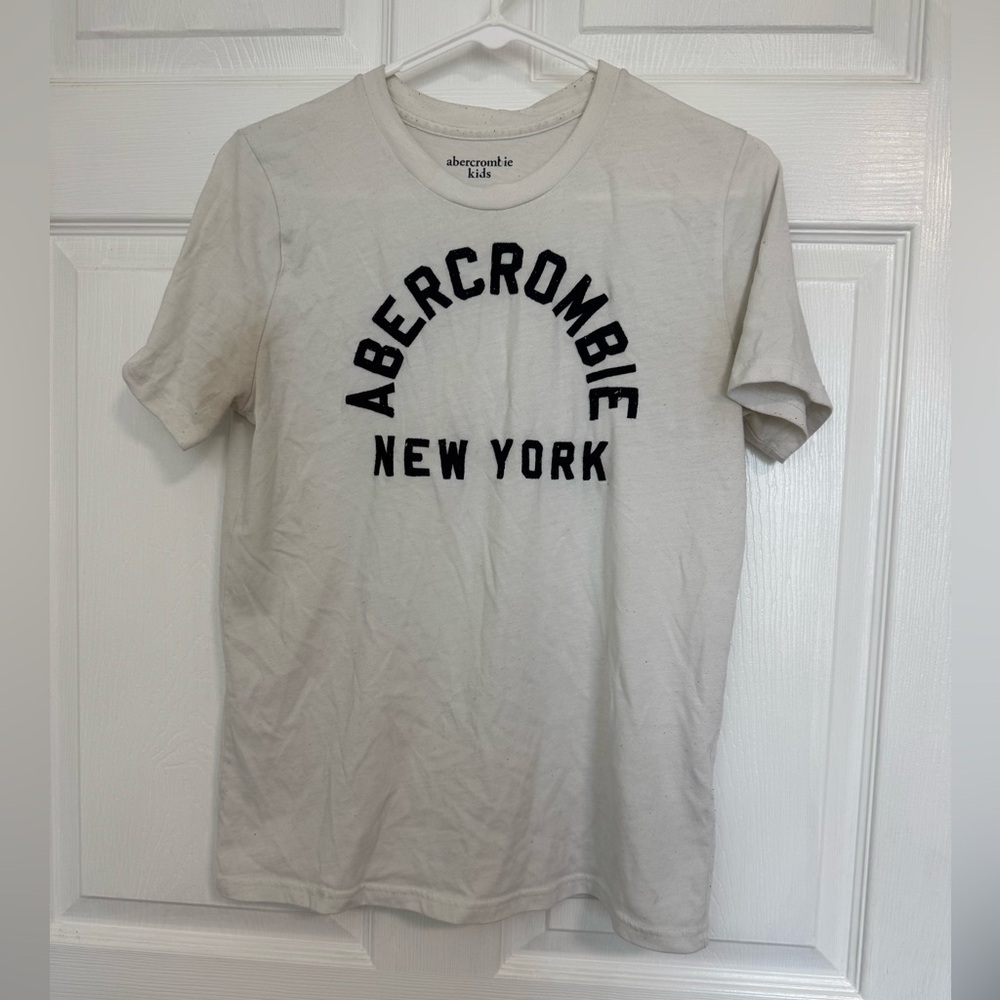Abercrombie Kids White Tee with Black Lettering